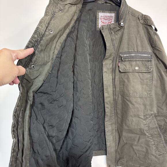 LEVI'S Mens Military Jacket Olive Green Size XXL NWT FLAWED - Picture 13 of 16